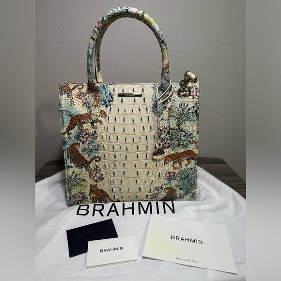 Brahmin Caroline Souvenir Ombre Melbourne Leather Satchel - Picture 2 of 13